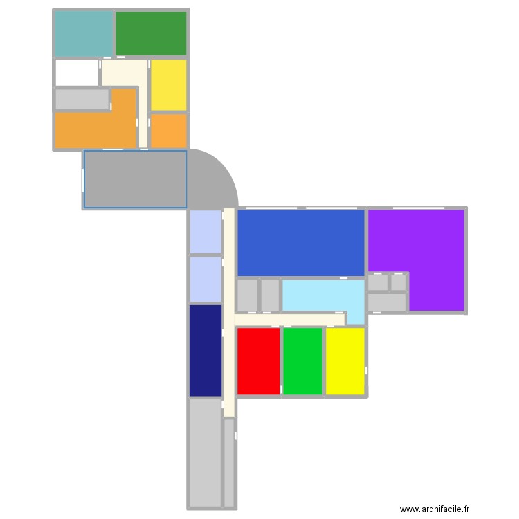 K'LEID. Plan de 22 pièces et 510 m2