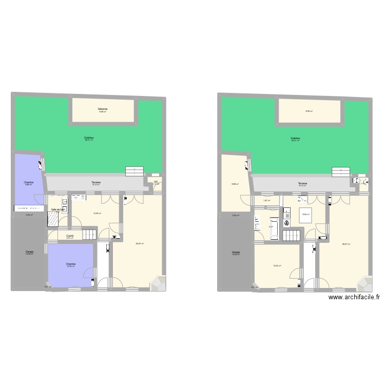 AP Test. Plan de 26 pièces et 299 m2