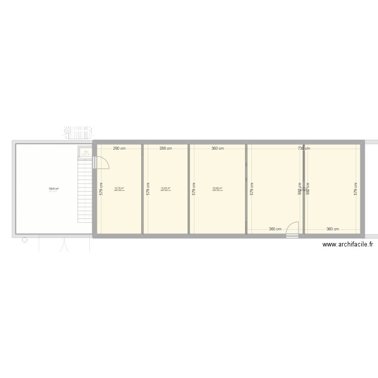 PLAN PROJET 2 MALAUNAY (2 biens). Plan de 8 pièces et 252 m2