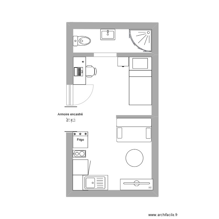 Pierrelaye_Studio 1er étage Gauche. Plan de 0 pièce et 0 m2