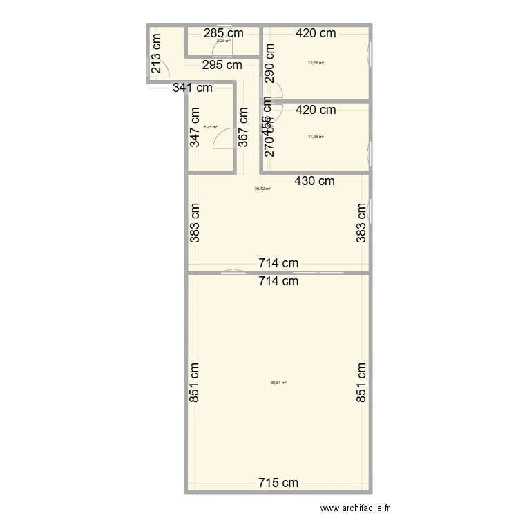 Evolène 3,5 pièces. Plan de 6 pièces et 130 m2