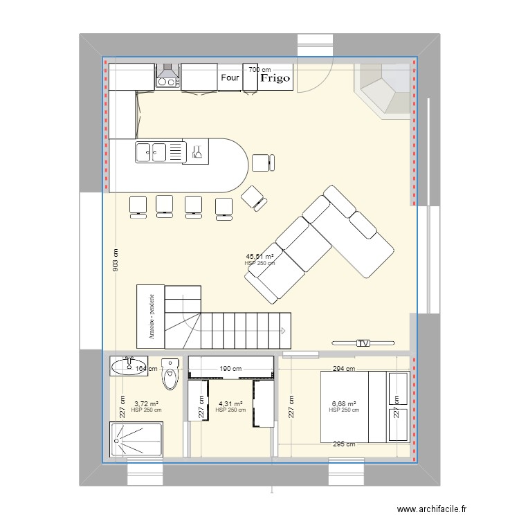 maison jo nouveau 1. Plan de 4 pièces et 78 m2