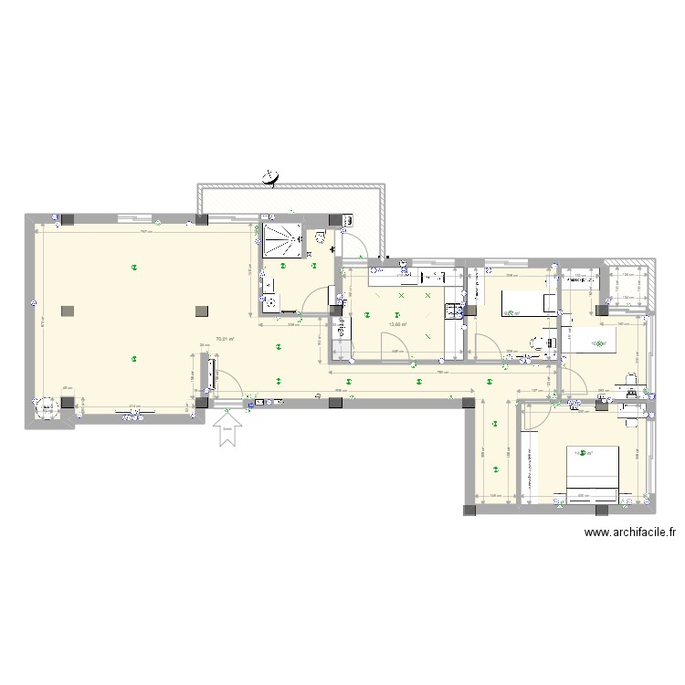 boudekhana youssef. Plan de 17 pièces et 271 m2