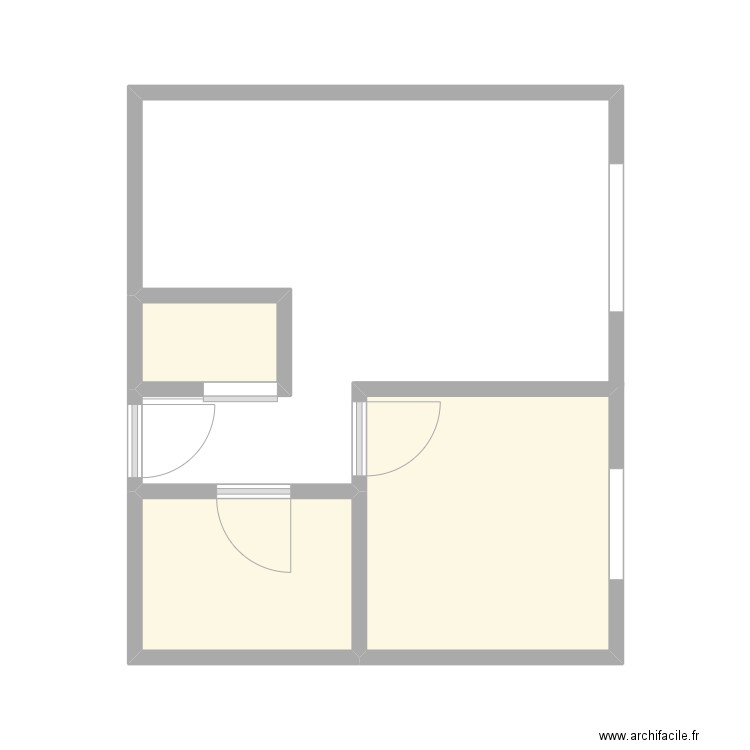 Anne. Plan de 3 pièces et 12 m2