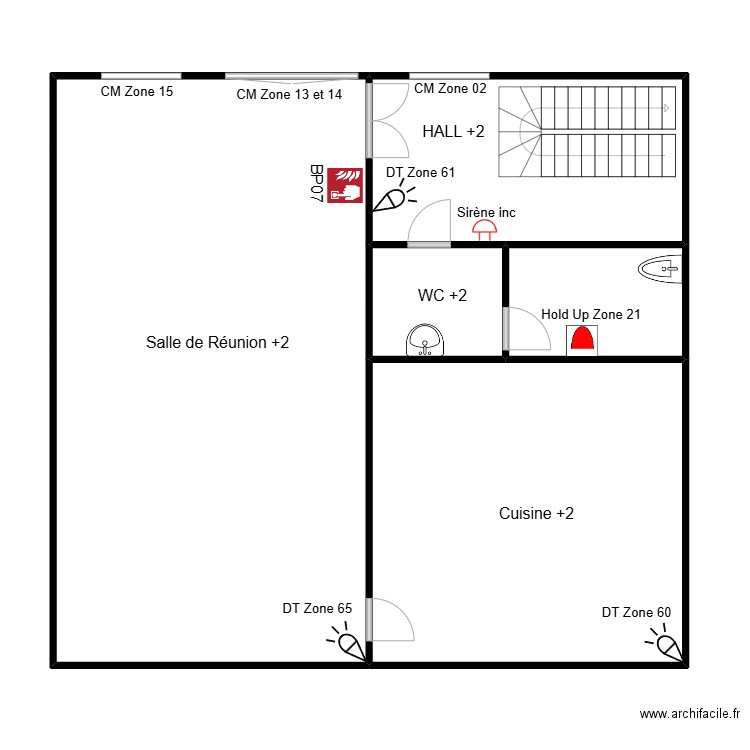 Cph +2. Plan de 5 pièces et 129 m2