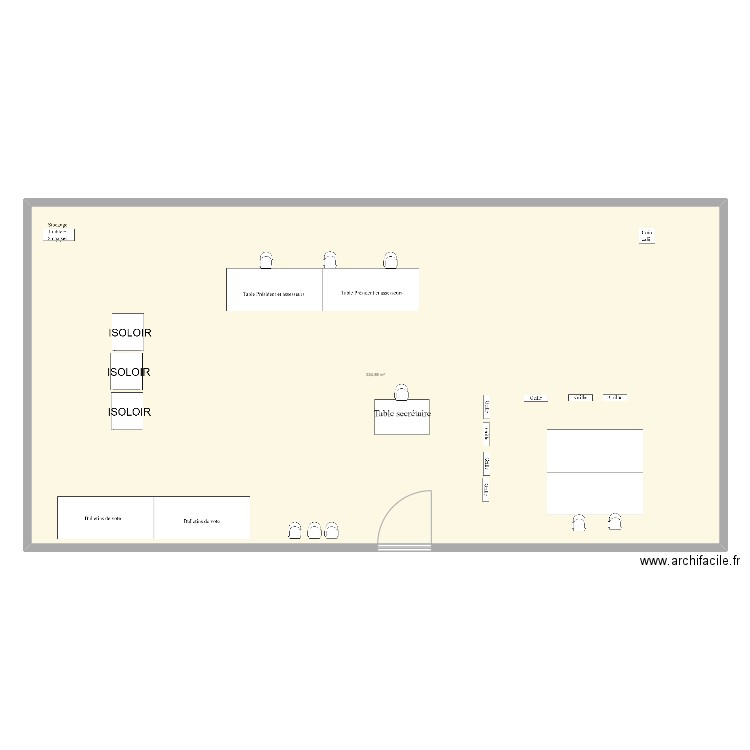 Bureau de vote . Plan de 1 pièce et 325 m2