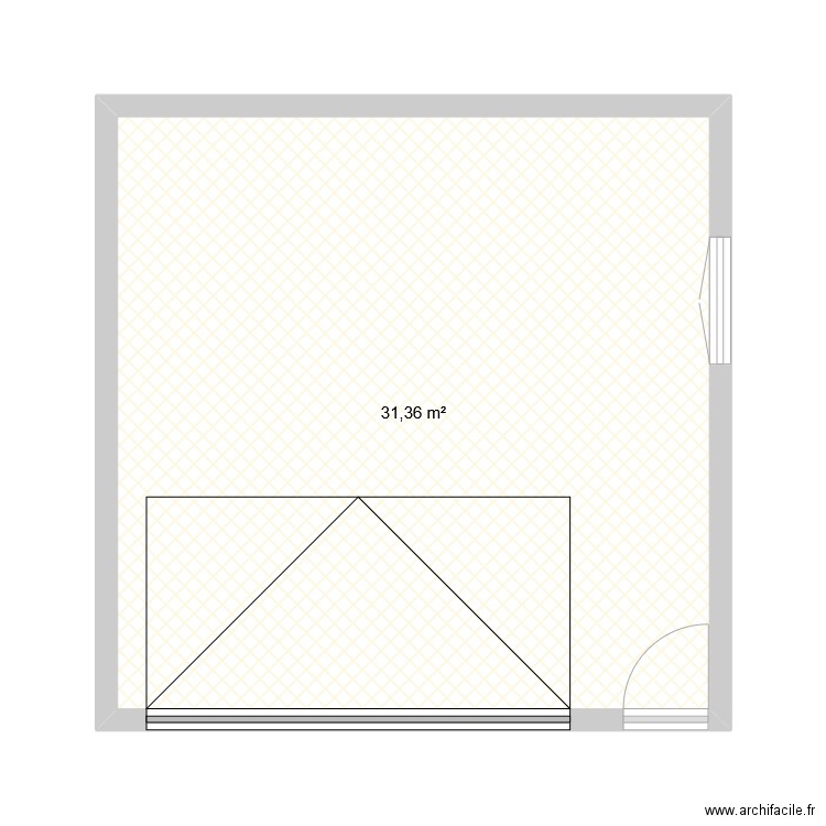 Garage. Plan de 1 pièce et 31 m2