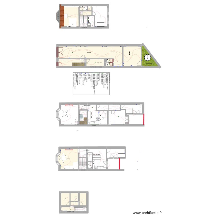 ELEC F, CHELEA. Plan de 15 pièces et 213 m2