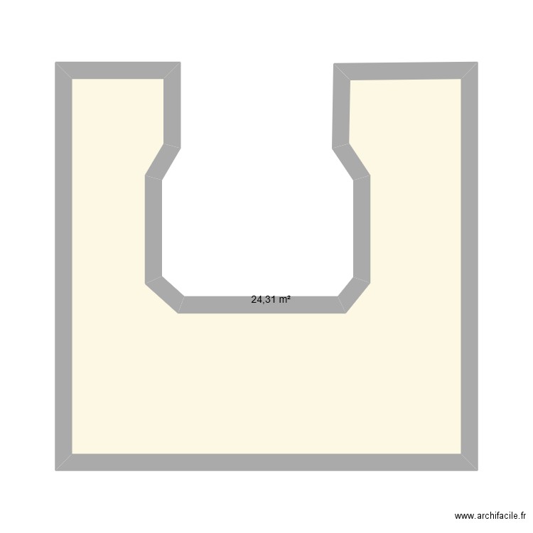 DALAL KCHIBEL. Plan de 1 pièce et 24 m2