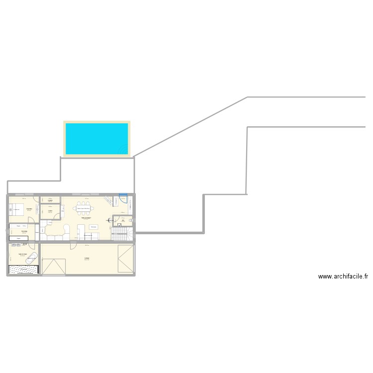 GABLES 1. Plan de 8 pièces et 149 m2