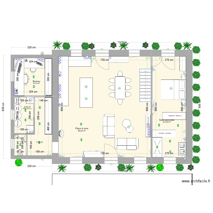 LES PLACIERS ELE. Plan de 13 pièces et 183 m2