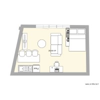 Plan studio 20m2 