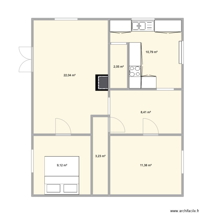 Maison !. Plan de 7 pièces et 67 m2