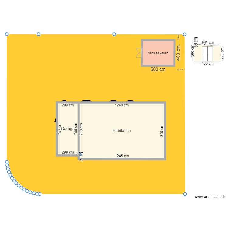 THORIGNE. Plan de 3 pièces et 140 m2