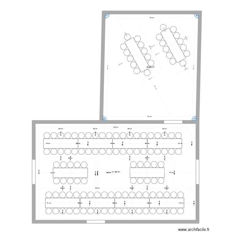 Plan 1. Plan de 2 pièces et 167 m2