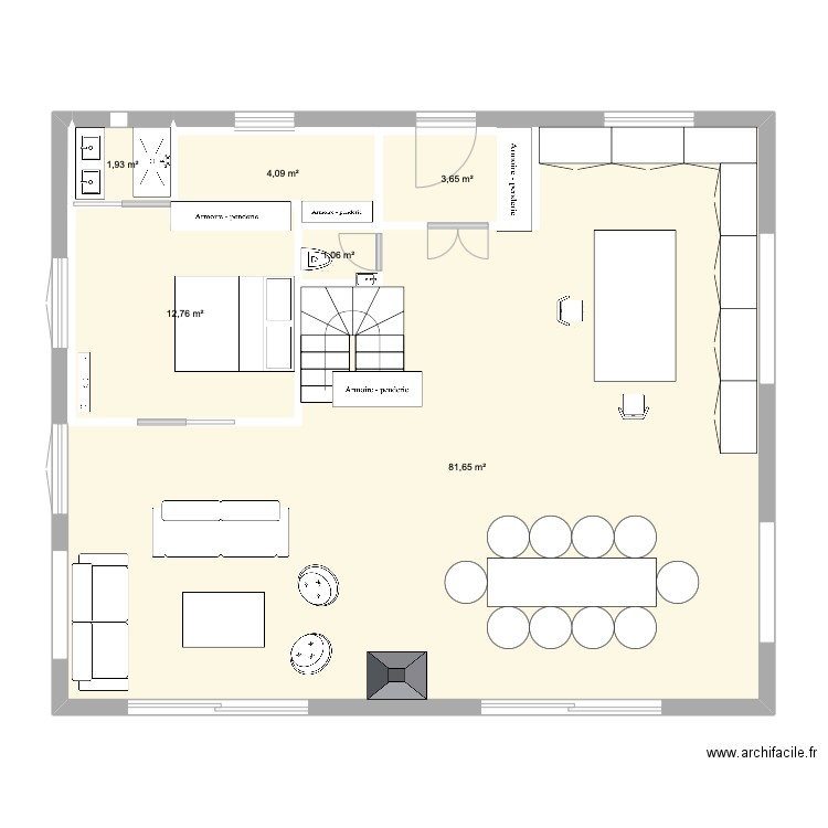 R0 CHALET 1. Plan de 6 pièces et 105 m2