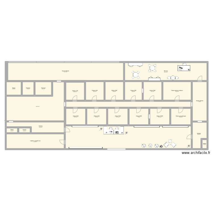 plan spa artemia. Plan de 25 pièces et 382 m2