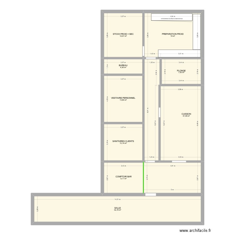 KAMEL LA VILLA. Plan de 9 pièces et 158 m2