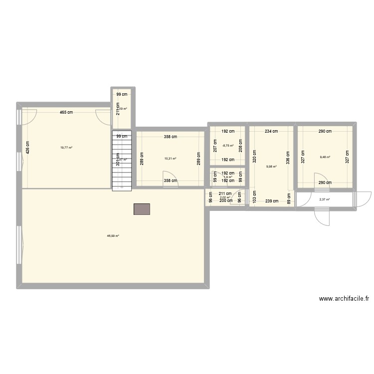 rdc noé 1. Plan de 11 pièces et 112 m2