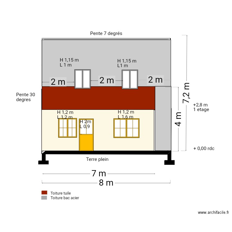 Tâta yoyo ty. Plan de 1 pièce et 12 m2