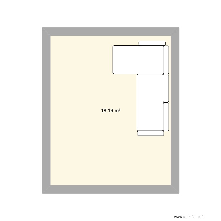 Zak Room. Plan de 1 pièce et 18 m2