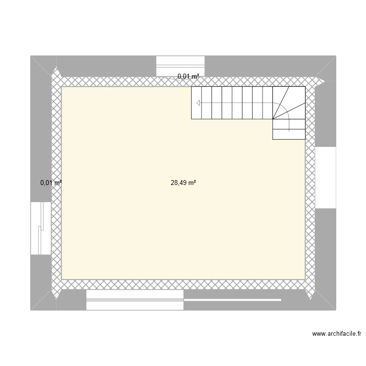 maison. Plan de 3 pièces et 29 m2