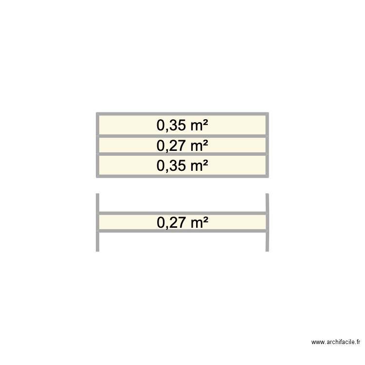 etagere mobile 2. Plan de 4 pièces et 1 m2