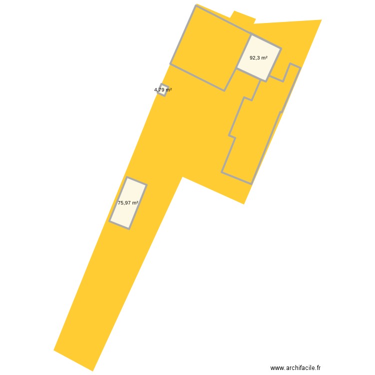 maison 6. Plan de 3 pièces et 173 m2