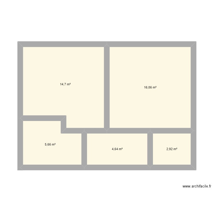 1er. Plan de 5 pièces et 44 m2