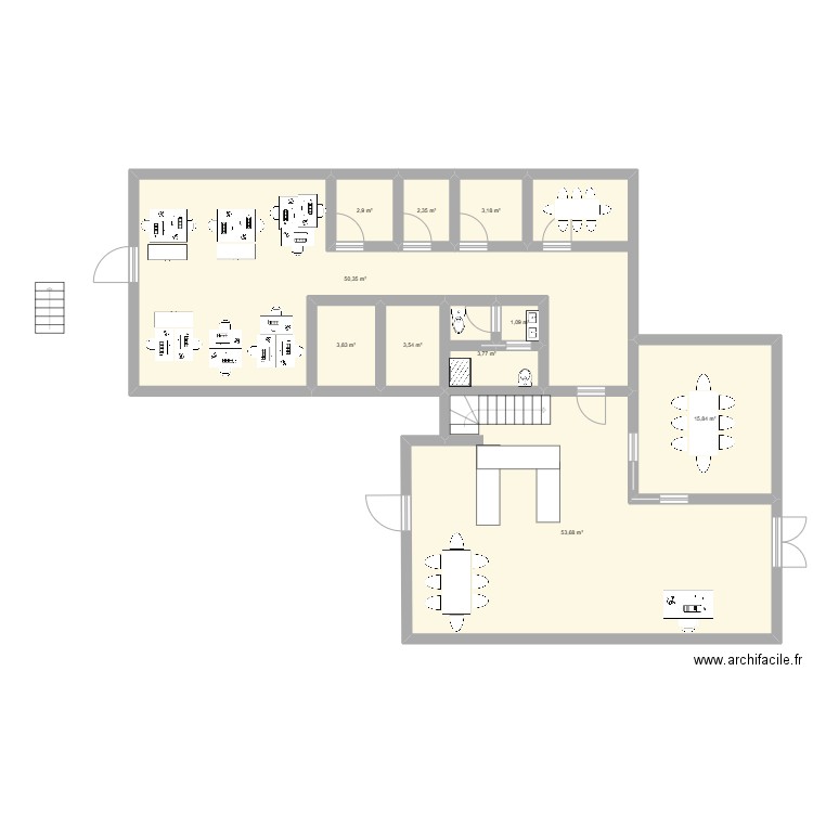 Alphagec. Plan de 10 pièces et 141 m2