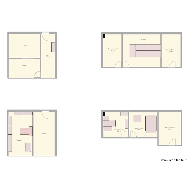 Projet. Plan de 11 pièces et 143 m2