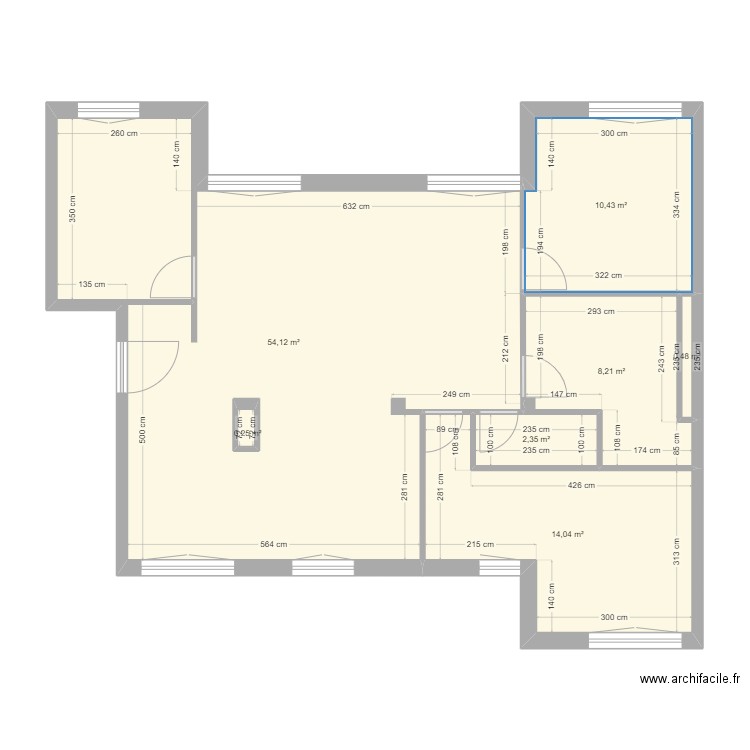 appart GABY 2ème proposition nico 12/05/24. Plan de 7 pièces et 90 m2