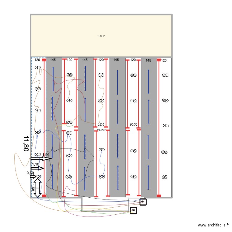 sala arriba 2. Plan de 2 pièces et 184 m2