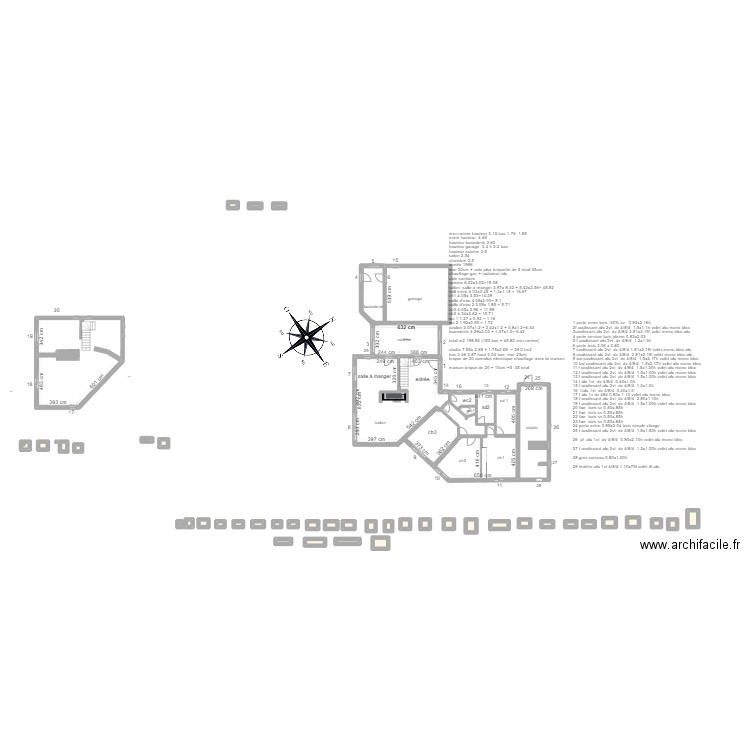 plan maison pecou . Plan de 41 pièces et 36 m2