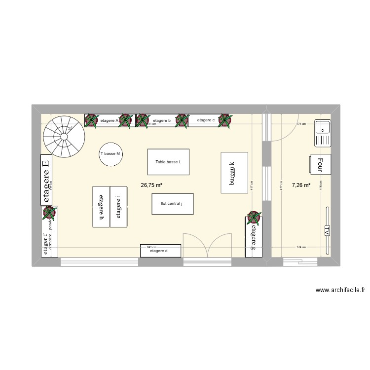 exo page 70 adoc. Plan de 2 pièces et 34 m2