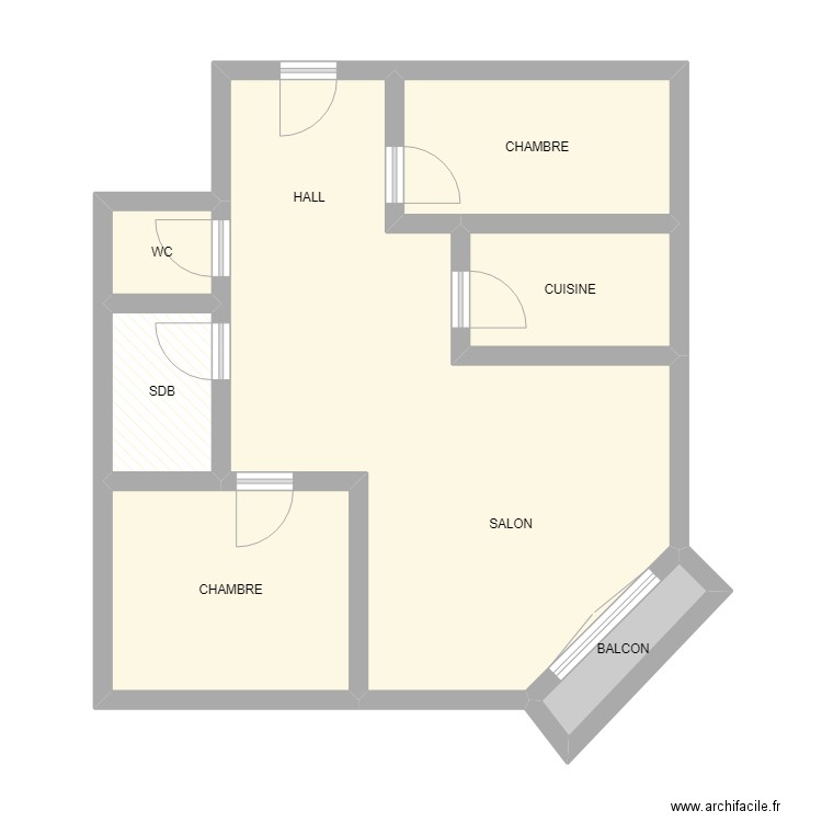 DE GREEF 20. Plan de 7 pièces et 59 m2