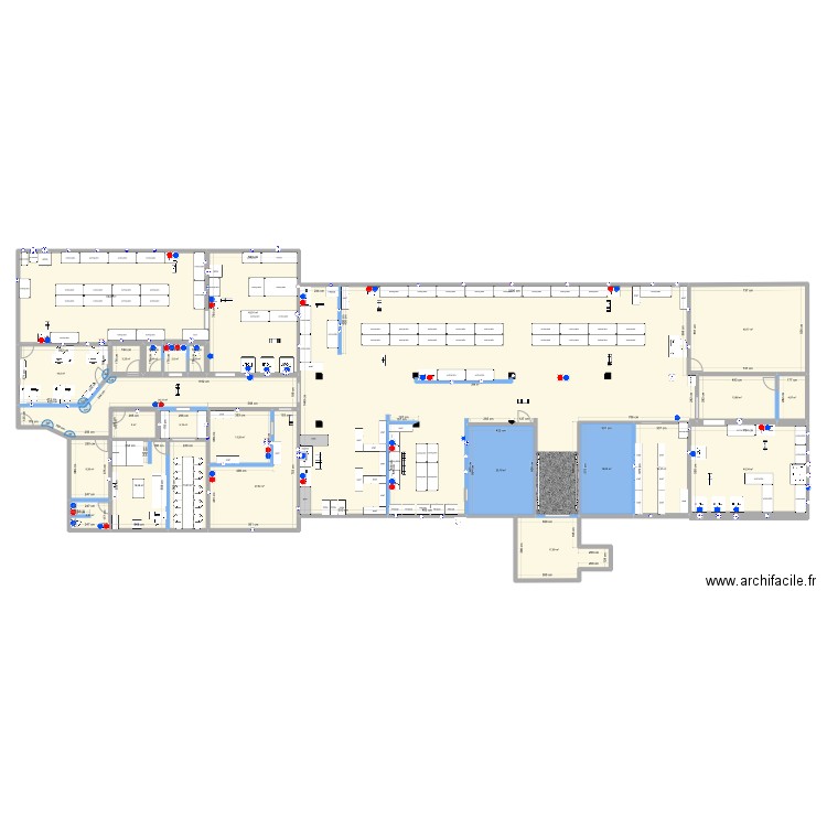 kitchen Tbilisi. Plan de 25 pièces et 740 m2