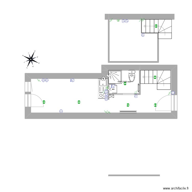 Pedron_Après. Plan de 3 pièces et 25 m2