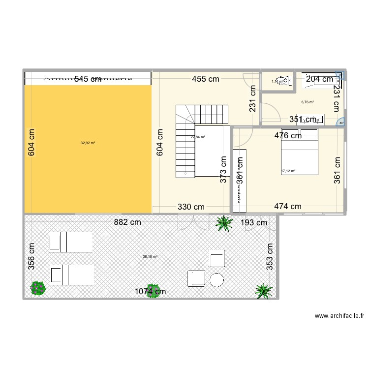 Maison 3 etage 7. Plan de 6 pièces et 119 m2