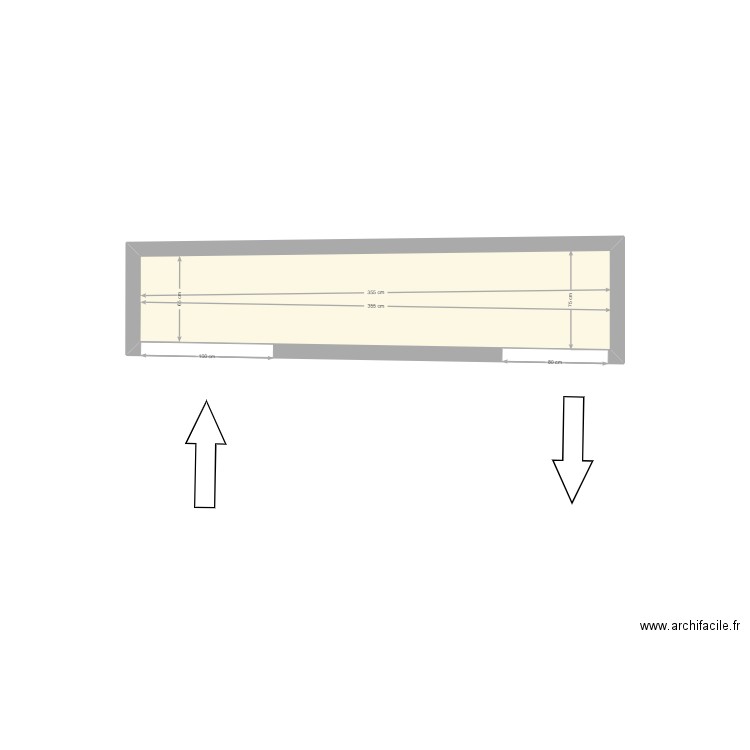 Escalier. Plan de 1 pièce et 2 m2