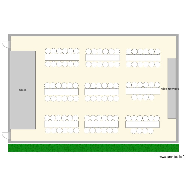 Salle Mégacéros 1. Plan de 1 pièce et 264 m2