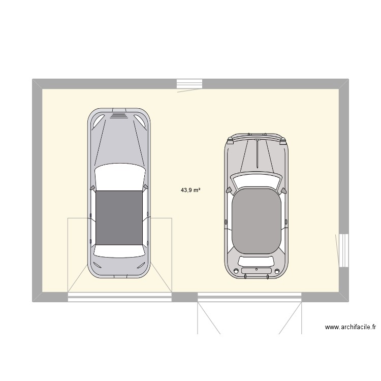 garageAlain. Plan de 1 pièce et 44 m2