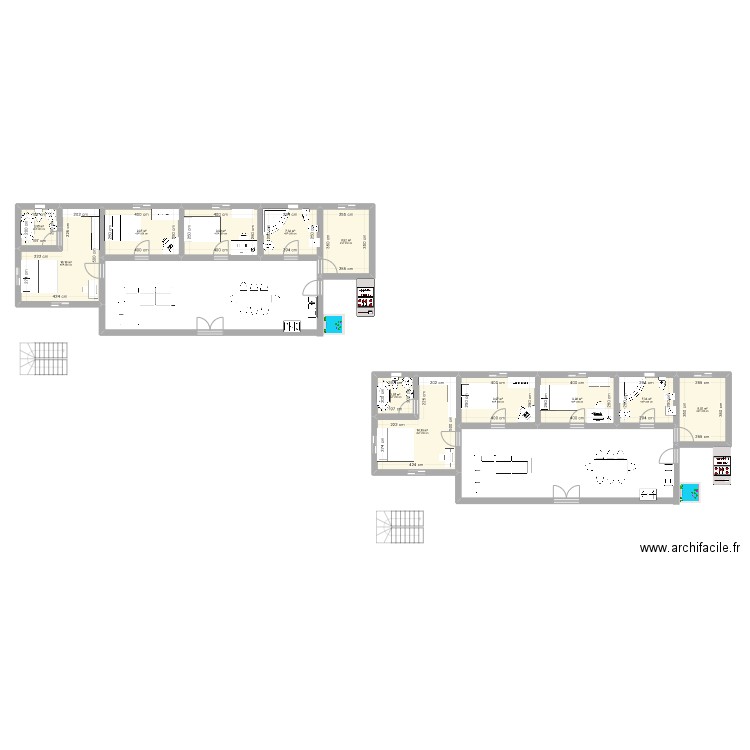 Plan_Appartement RDC. Plan de 12 pièces et 113 m2