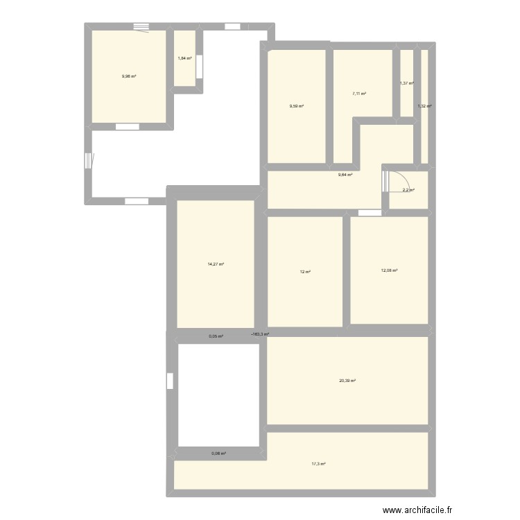 Our house in the middle of the street 2. Plan de 16 pièces et 119 m2