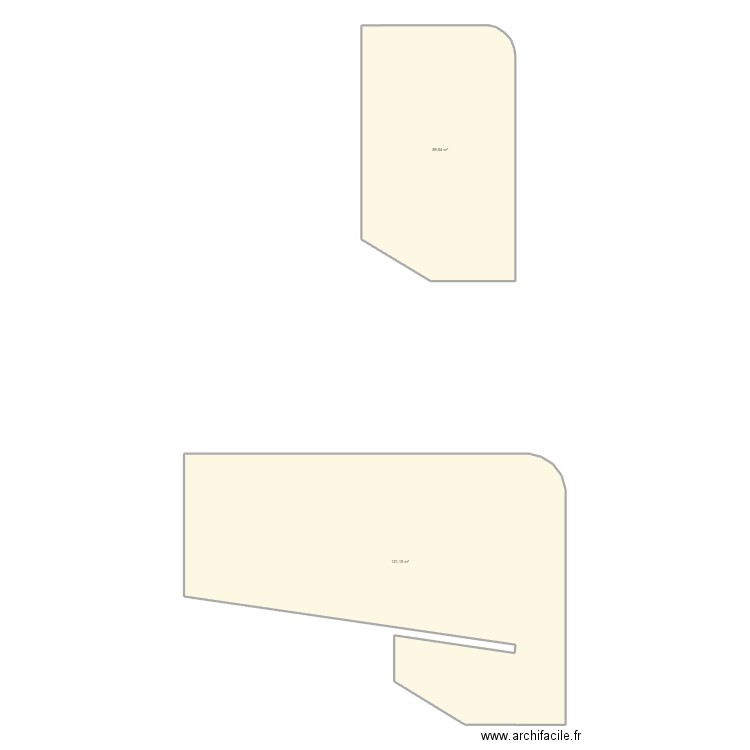 BT C. Plan de 2 pièces et 181 m2