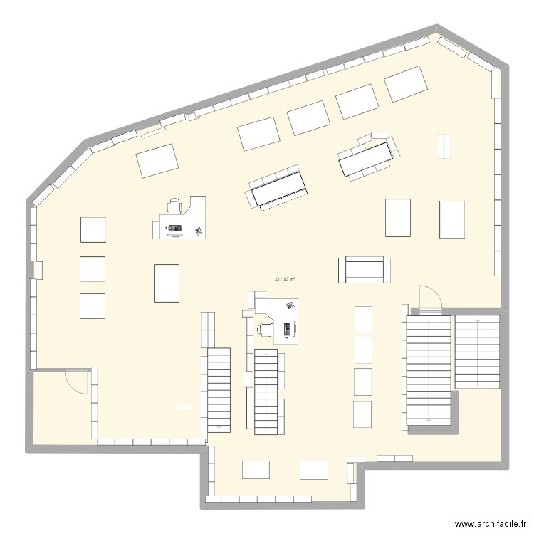 Jeunesses gibert . Plan de 1 pièce et 218 m2