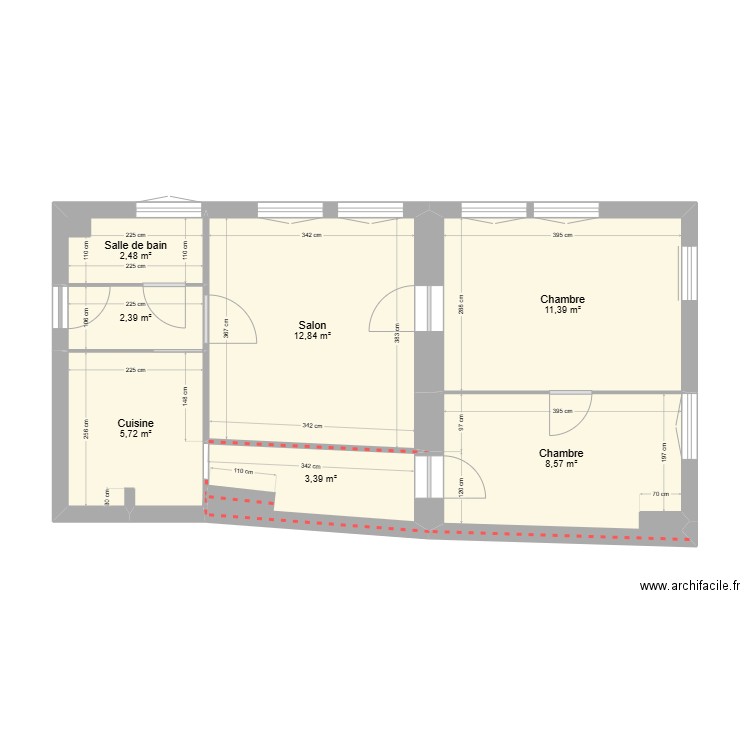 MONTMO 3. Plan de 7 pièces et 47 m2