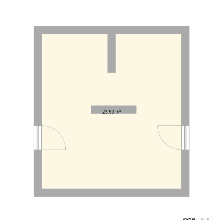 plan 1. Plan de 1 pièce et 24 m2