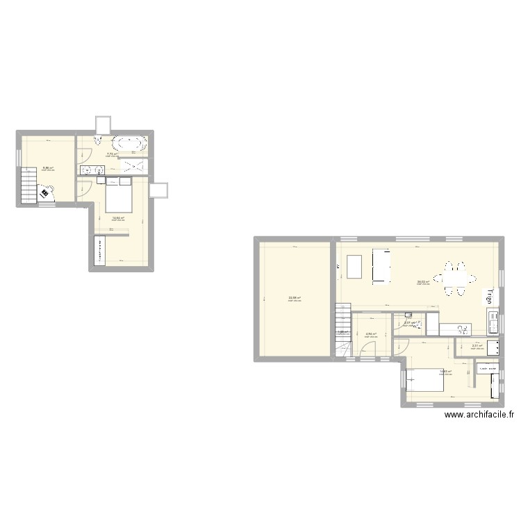 maison 1. Plan de 10 pièces et 116 m2