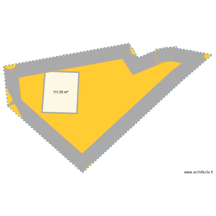 Sessuel test. Plan de 1 pièce et 112 m2